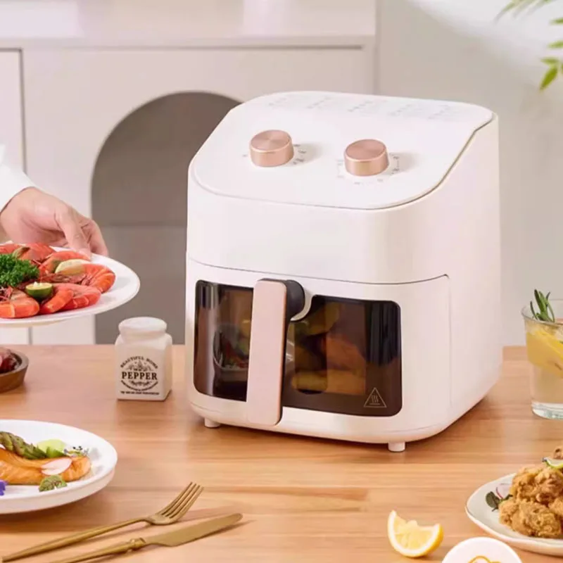 Air Fryer for Use 7L Large Capacity Visible Metal Inner Cavity Fully Automatic Oil Free Oven Airfryer for Kitchen