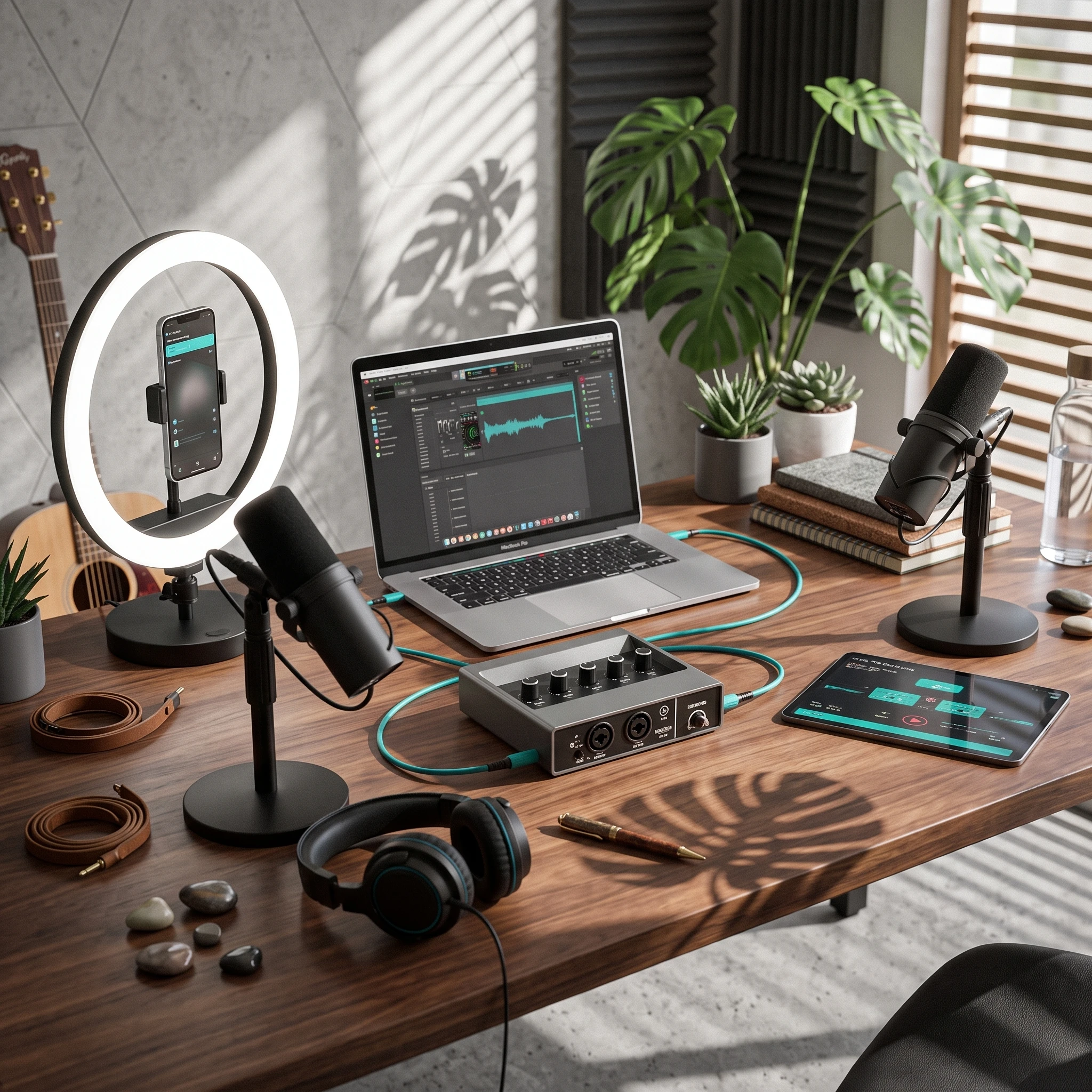 

USB Audio Interface Compact Mixer with Instrument Input Mixer with Headphone Jack Balanced for Musicians, Livestreaming