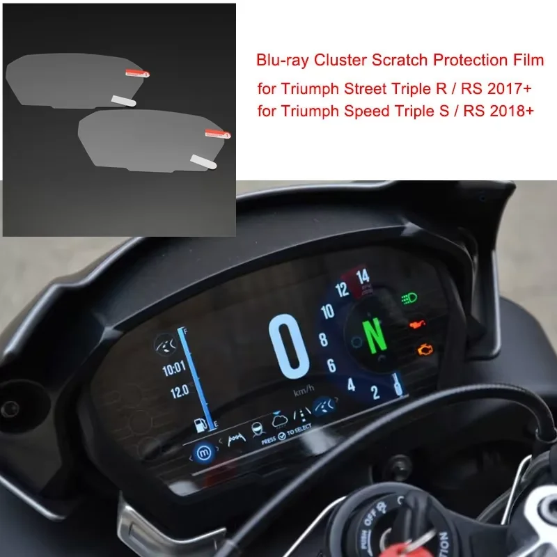 for Triumph Street Triple R/RS 2017+ Cluster Scratch Protection Film Speedo Dashboard Shield for Triumph Speed Triple S/RS 2018+
