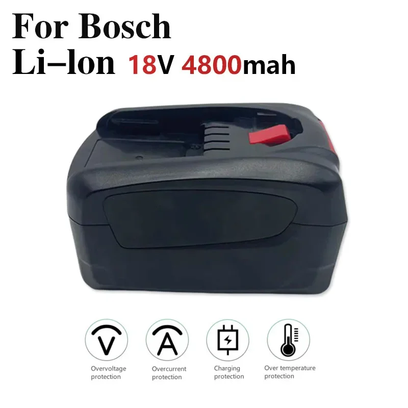 

For Bosch 18V 4800mAh Replacement Battery for PBA PSB PSR PST Rechargeable Screwdriver Batteries AL1830CV AL1810CV