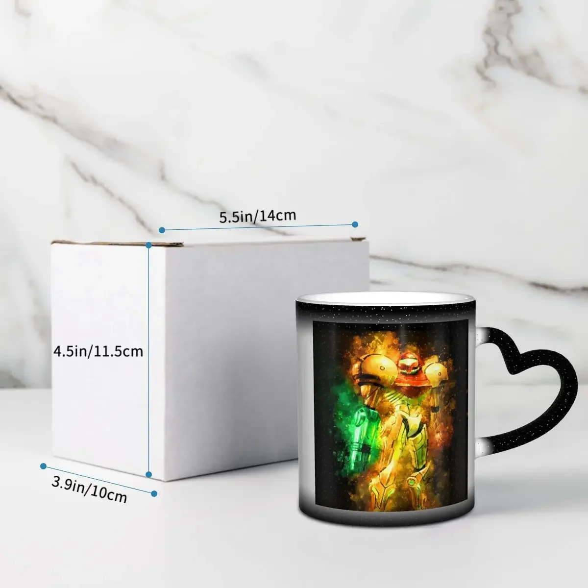 Metroid Samus Aran Prime Hunter (3) Mug Funny Ceramic Coffee Cups Tea Mugs Milk Cup Drinkware Gift for Woman Man view 4