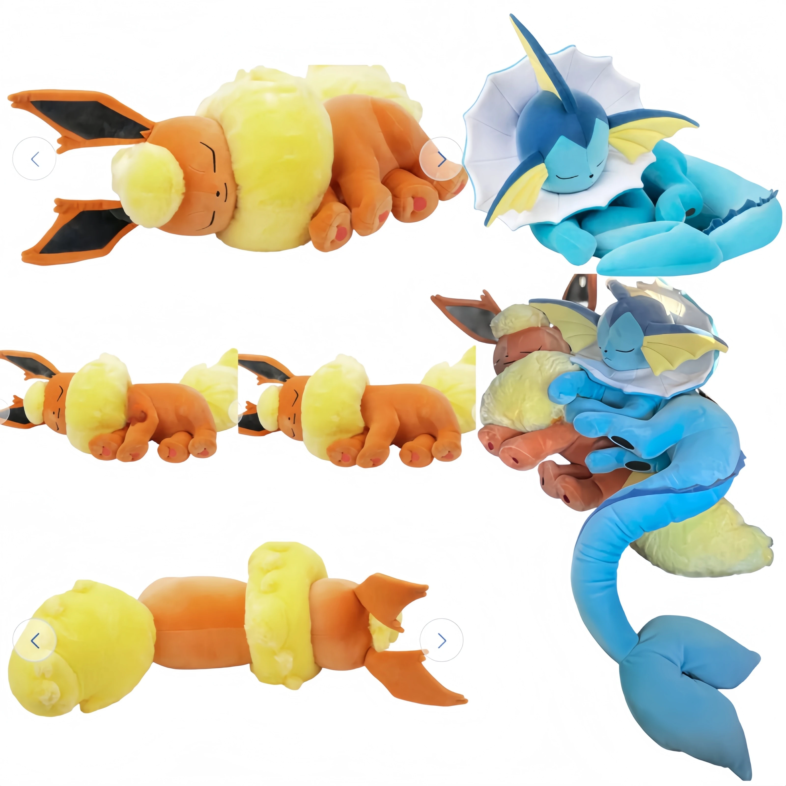 pokemon-plush-new-eevee-evoli-sleep-plush-vaporeon-flareon-pikachu-peluche-sylveon-umbreon-stuffed-toys-cartoon-doll-gift