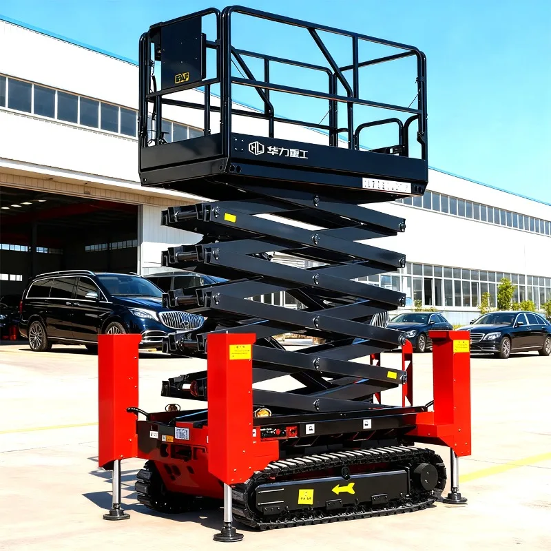 

Гидравлический подъемник рабочей платформы 8/10/12 метров Самоходный гусеничный ножничный подъемник Платформа гусеничного автомобиля