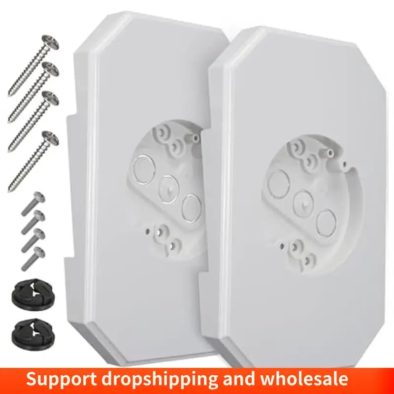 AA86 Siding Mounting Block,8141DBL Built-In Box Outdoor Light Mounting Block,2Sets For 1/2 Inch Lap Double And 4 Inch Siding