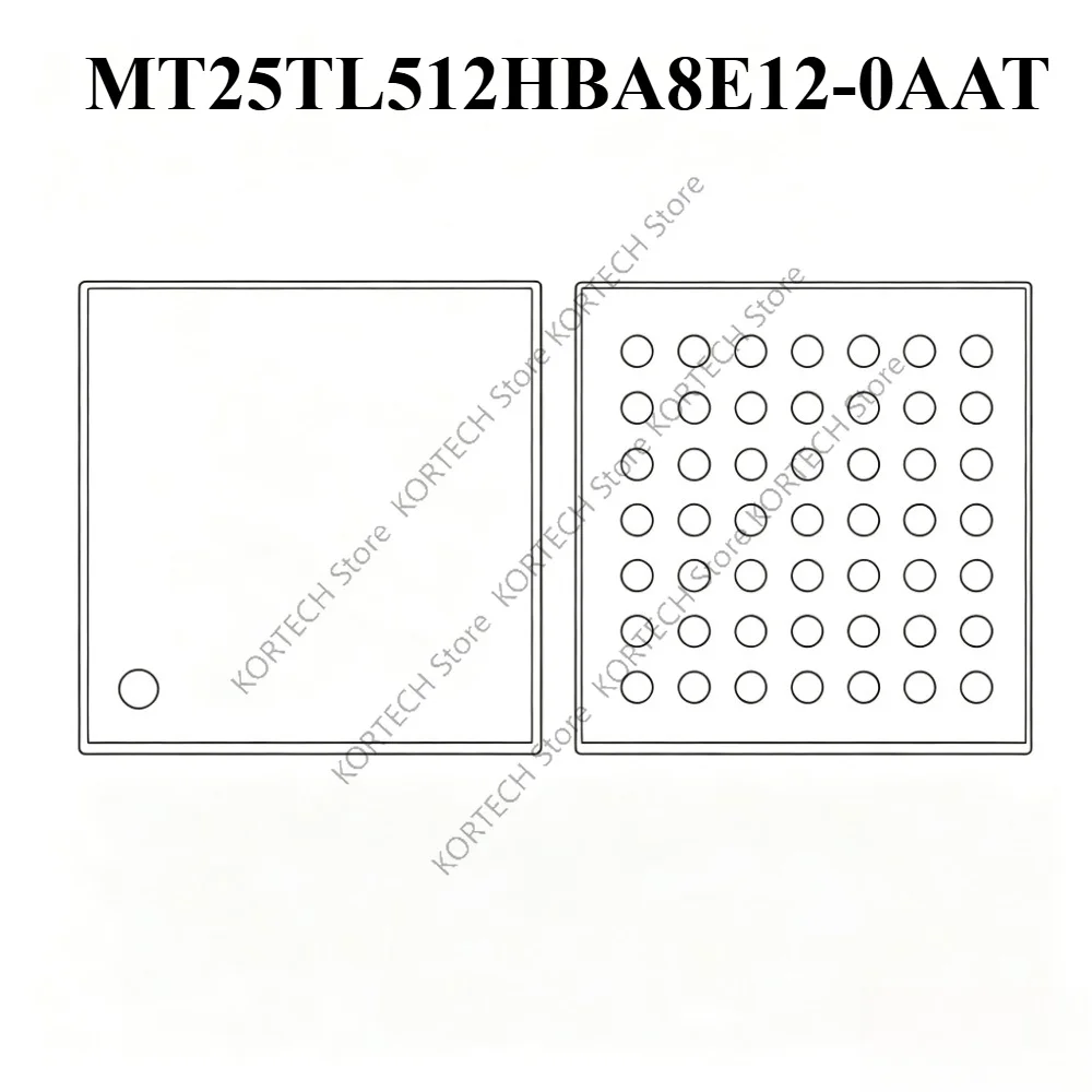 Original MT25TL512HBA8E12-0AAT RW233 BGA-24 package 512MB memory chip