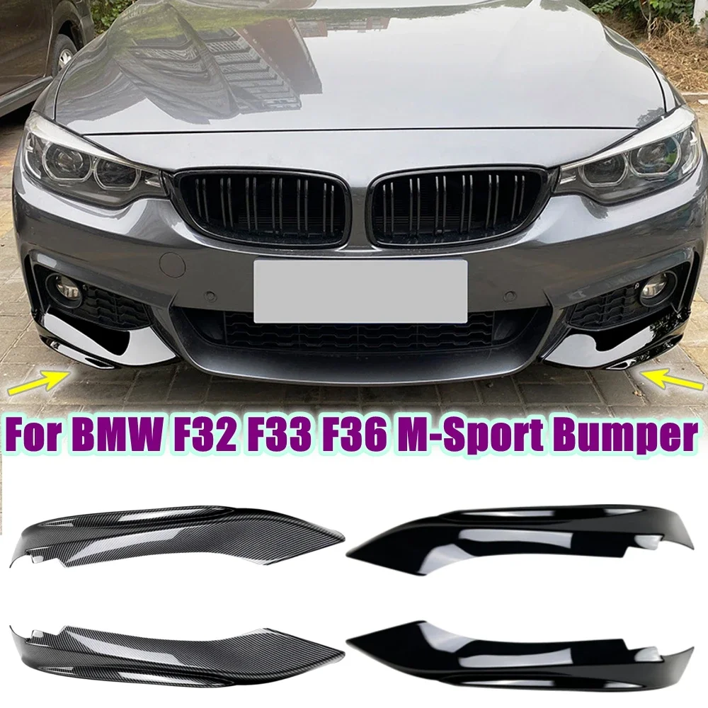 

MP Style Car Front Bumper Lip Spoiler Splitters For BMW F32 F33 F36 4 Series 2014-2020 M-Sport M-Tech Diffuser Cover Body Kits