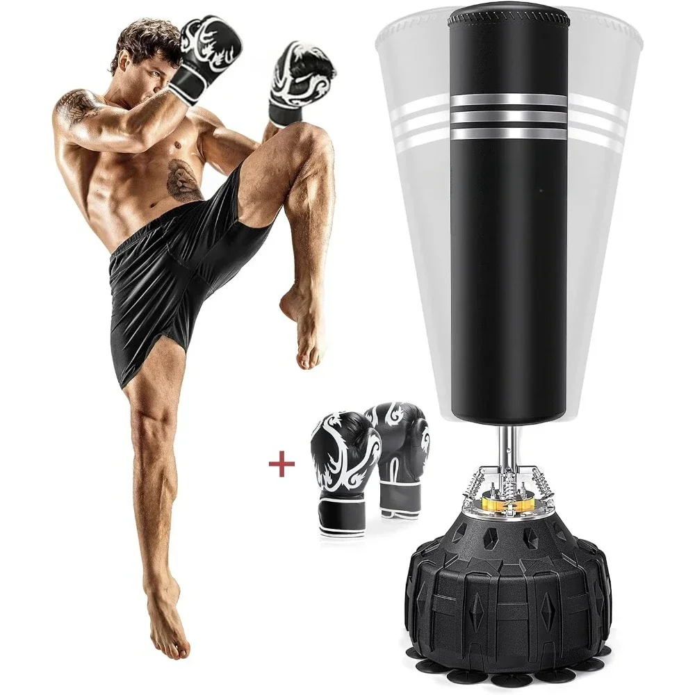 Freestanding Punching Bag- Heavy Boxing Bag with Stand for Adult Youth - Men Women Standing Kickboxing Bags