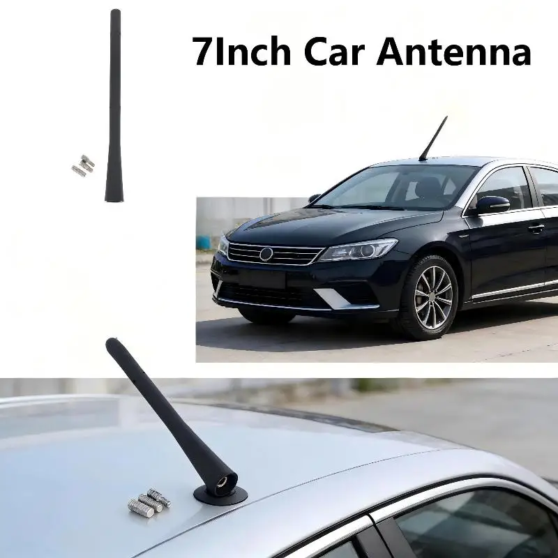 

7Inch Vehicle Radio Aerial, Universal Waterproof Antenna Mast, Stable Signal Reception, Tool-Free Easy Mount for Auto Truck SUV