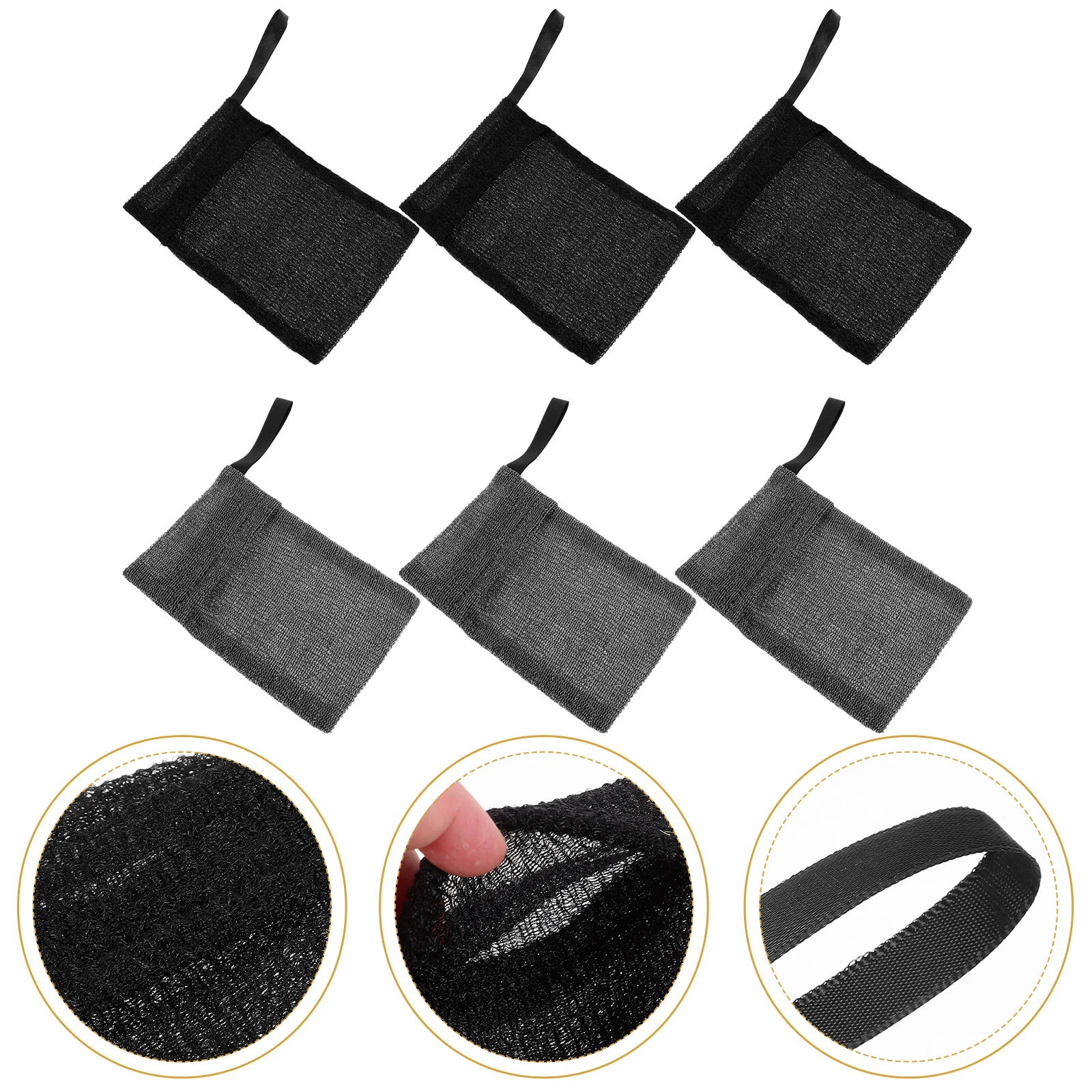 

6 Pcs Soap Bag Bar Storage Bags for Bathroom Sleeves Bars Exfoliating Cleansing Net Holder Shampoo Pouch