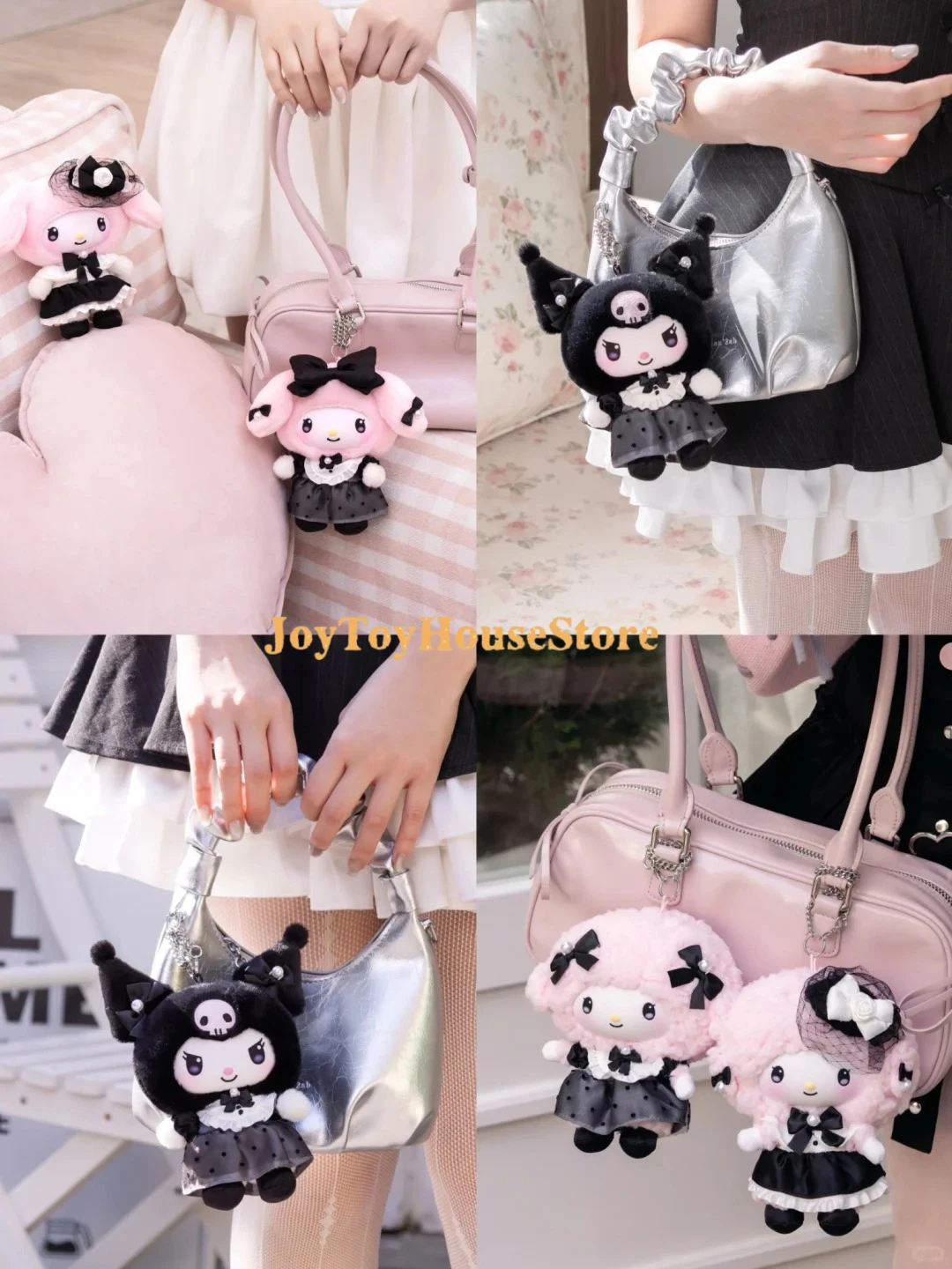 

Аутентичные сестры Sanrio носят серии, эмалированная плюшевая глухая коробка ручной работы, украшение для рабочего стола, прекрасный сюрприз, подарок на день рождения для девочек