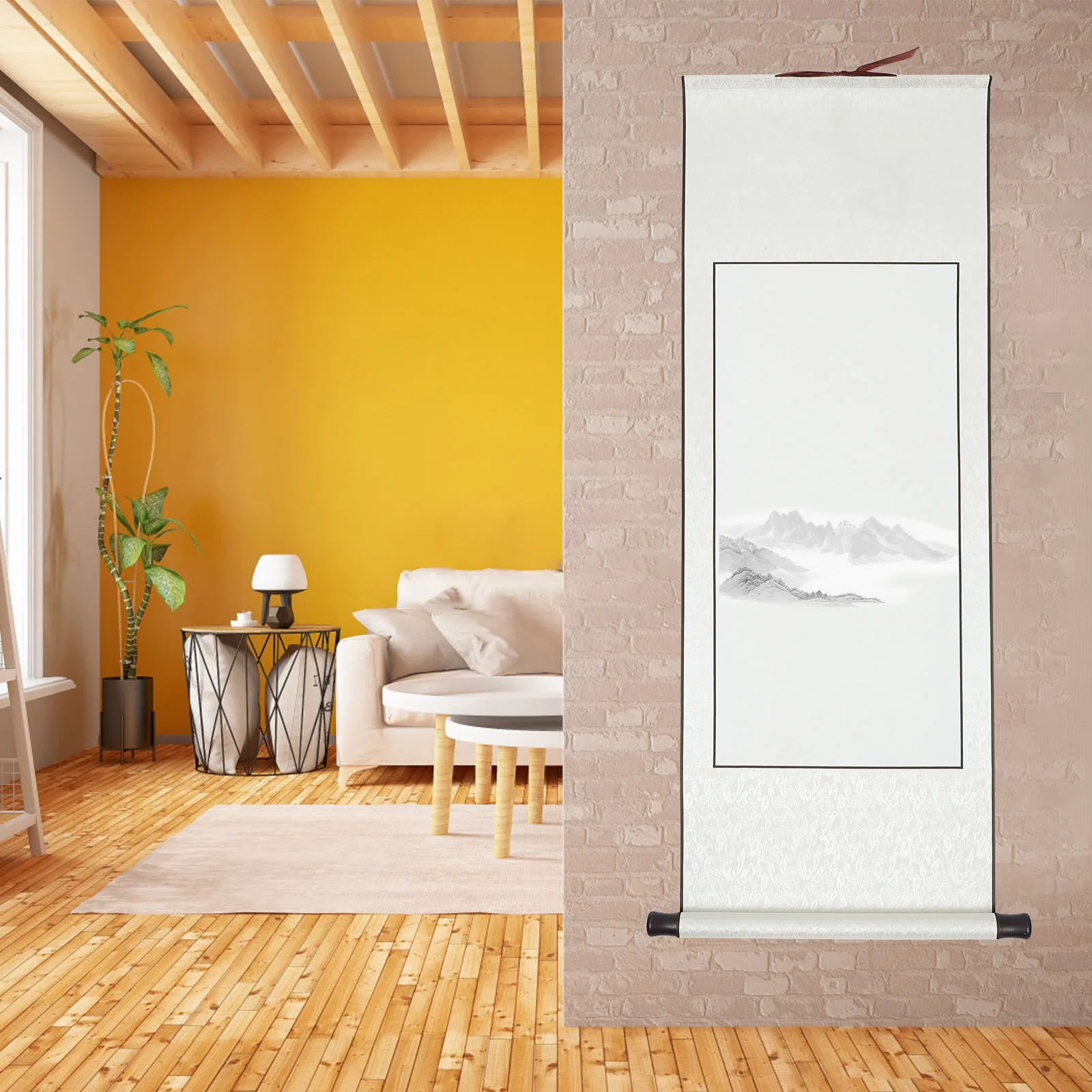 1 Stück leeres hängendes Schriftrollenpapier Xuan Art Wall Decor für Kalligraphie Malerei Schreiben Laufschrift DIY Montage Chinesisches Papier