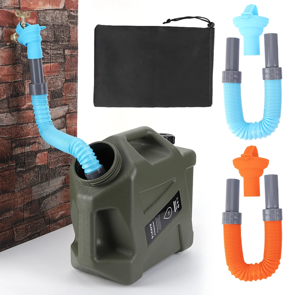 1set Caravan Water Inlet Pipe Flexible Camping Bucket Fill Up Hose Leak Proof Camping Bucket Water Pipe Kit RV Accesories