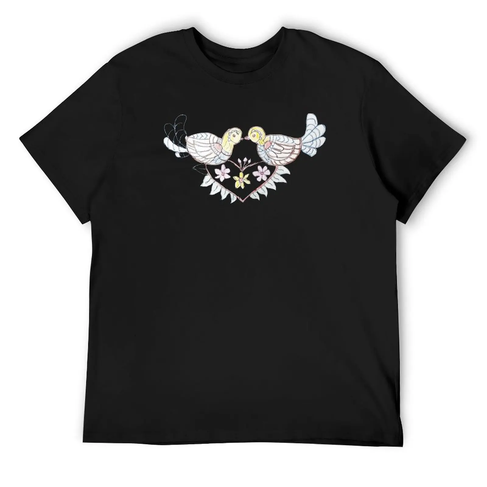 

Birds love, hand draw T-Shirt Aesthetic clothing anime stuff anime figures mens graphic t-shirts