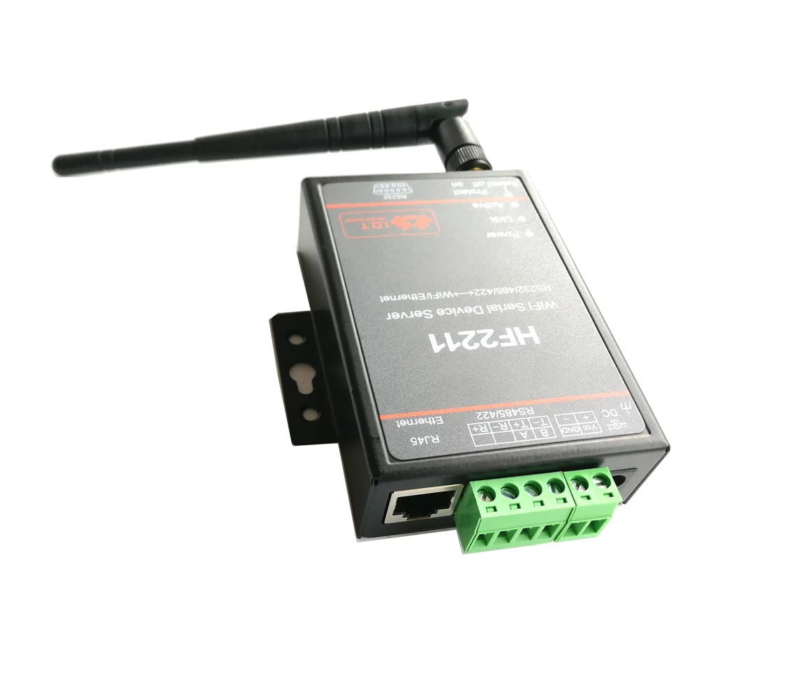 Rs232/rs485/rs422からWifiへのhf2211産業用自動データ伝送用のイーサネットコンバーターモジュール