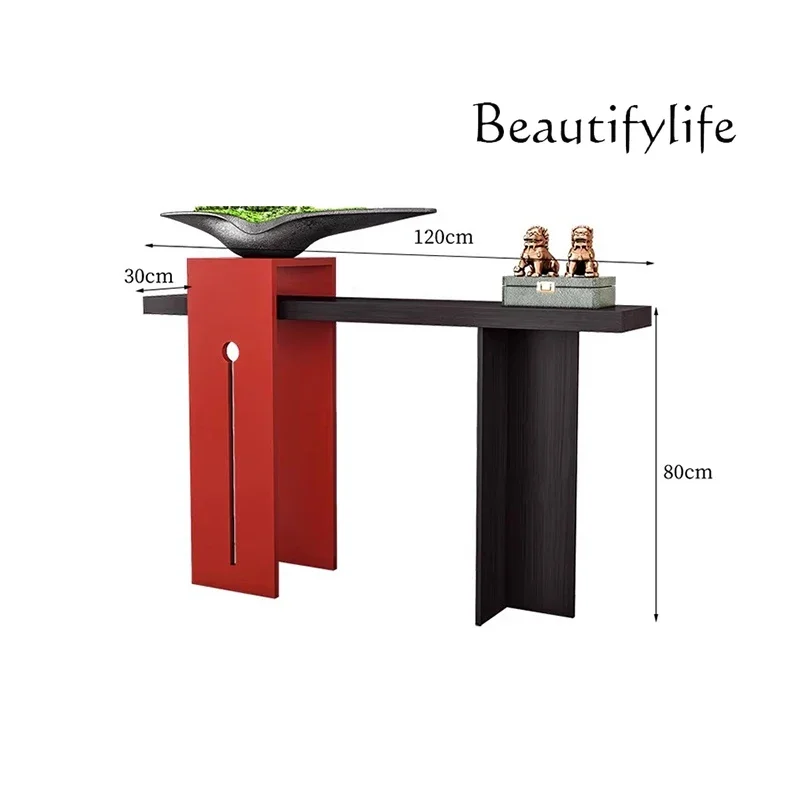 طاولات وحدة تحكم كلاسيكية صينية من DA، طاولات وحدة تحكم حديثة رفيعة وفريدة من نوعها، تصميم وابي سابي، أثاث Meuble لغرفة المعيشة #3