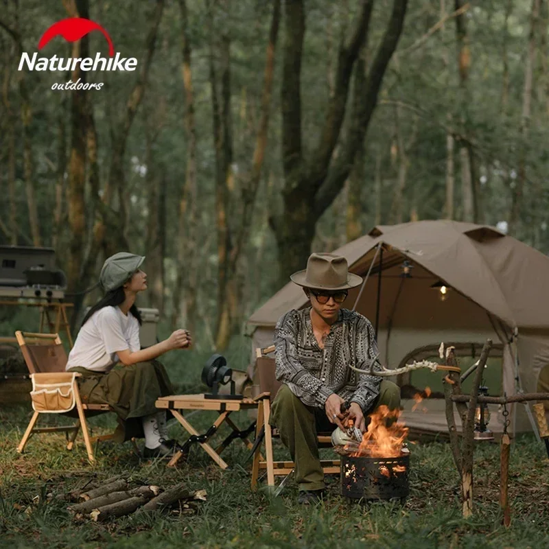 Imagem -06 - Naturehike-portable Lenha Fogão Queimador Fogueira Stand Aquecedor de Madeira Fogueira Forno Braseiro Suprimentos de Cozinha Ferro Camping