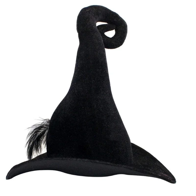 Chapeau d'halloween pour adultes enfants, chapeaux pointus magicien sorcière, accessoires jeu rôle fête