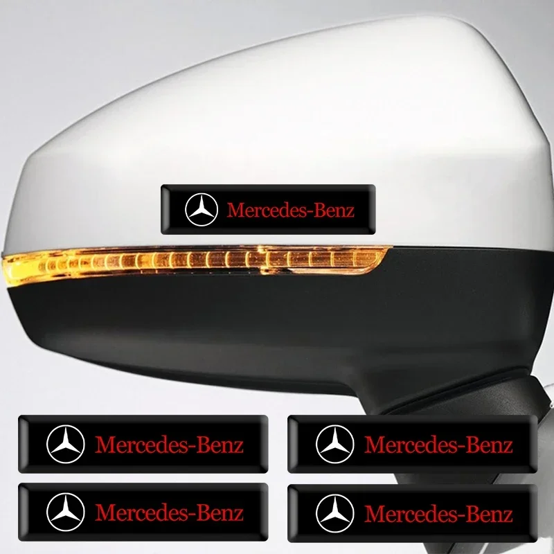 4/10PCS 3D Epoxy Car Sticker Flags Emblem Decal Decorating For Mercedes Benz AMG W212 W204 W211W168 W213 W205 W210 W124