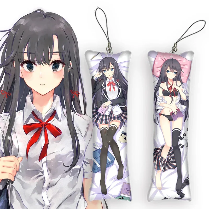 My Teen Romantic Comedy SNAFU Yukinoshita Yukino Dakimakura  Mini Keychain Anime Body Pendant Cartoon Anime Key Chains