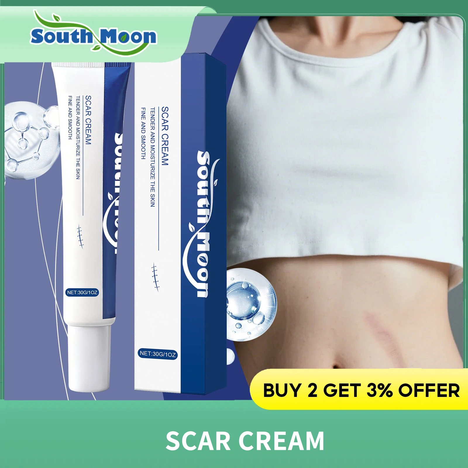 

Scar Removal Cream Promote Healing Alleviate Pigment Deposition Fade Away Traces Stimulate Collagen Nourish Scar Repair Ointment