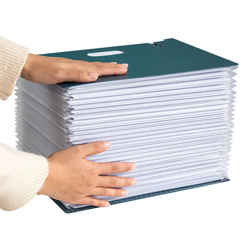 A4 Accordeon Map Clear Index Labels Uitbreiding Document Map Bestand Organizer Desk Management Voor Kantoor Archiefkast