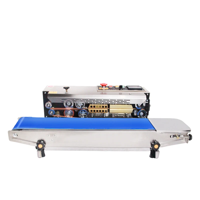 DBF-770A Continuous Sealing Machine Stainless Steel Band Sealer For Automatic Food And Apparel Packaging Film Type
