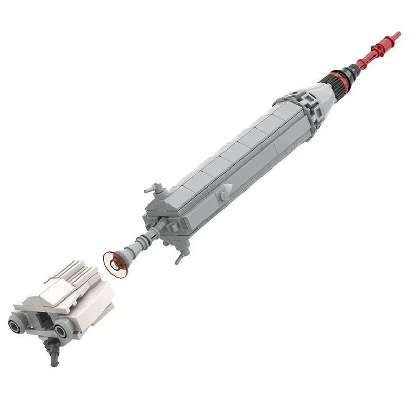 EKbricks MOC Gemini cohete Saturn V escala modelo Kit de bloques de construcción Ultimate Soyuz colección de cohetes espaciales escala 1:110 juguetes chico