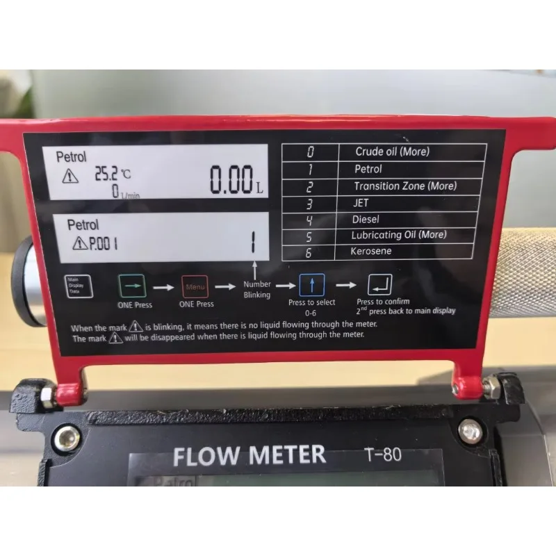 T-80 Portable Turbine Flow Meter For Oil Fuel Unloading Flow Meter D Flow Meter