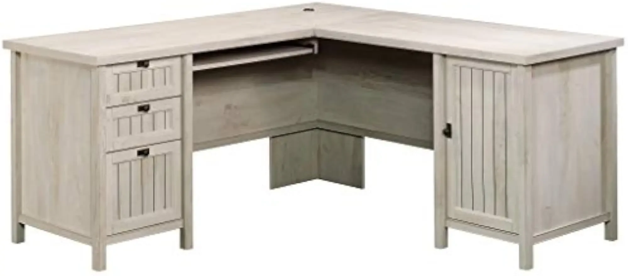 Costa L-Shaped Desk, Chalked Chestnut finish