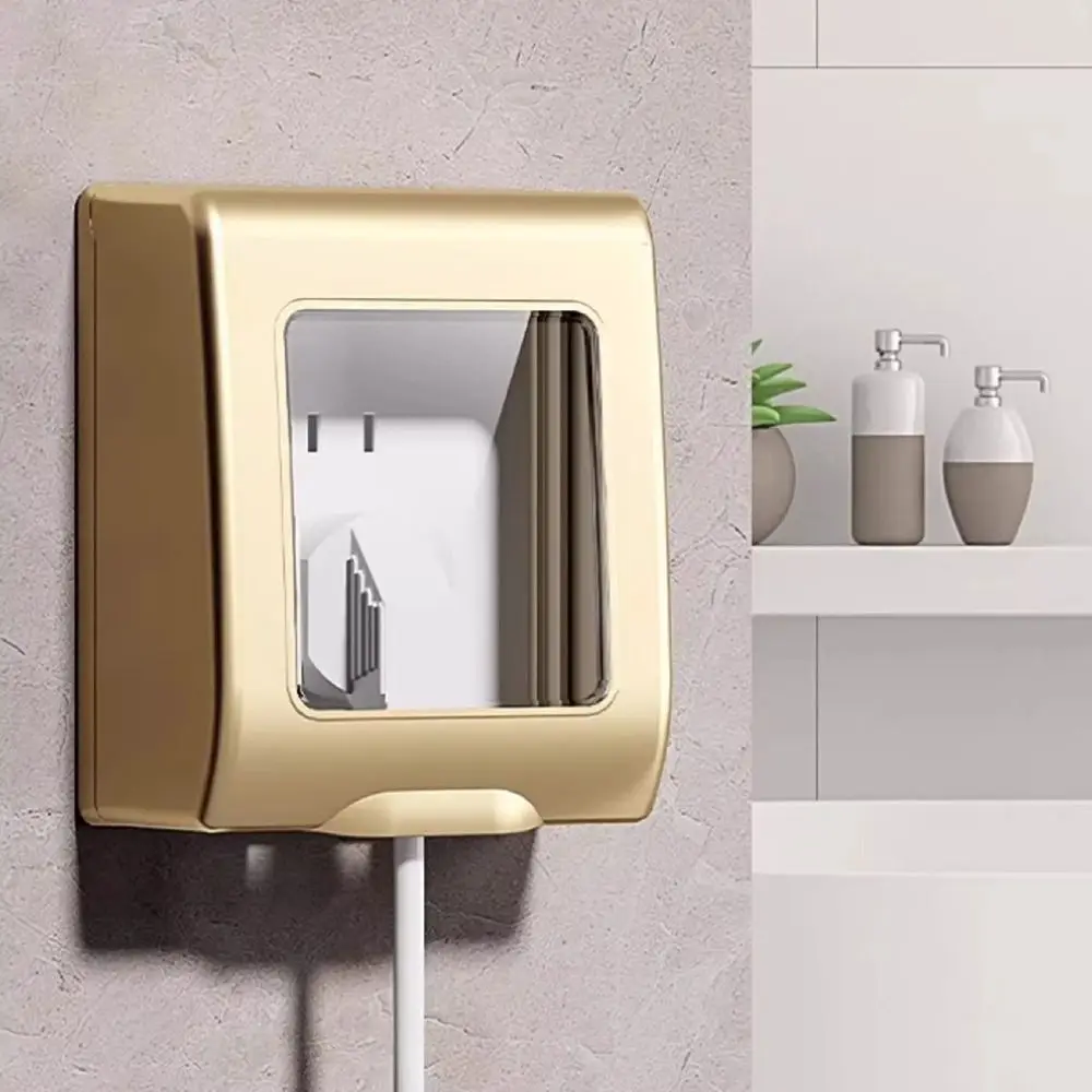 Penutup Pelindung Saklar Tipe 86, Pelindung Soket Berperekat Tahan Air, Kotak Penahan Air Transparan Tahan Percikan