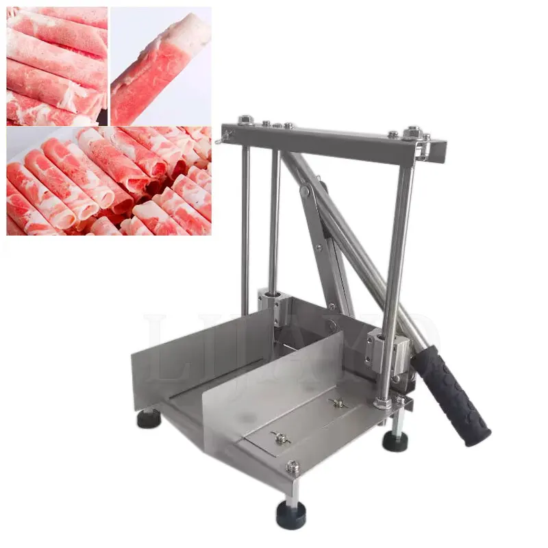 Household Beef Herb Mutton Rolls Cutter Manual Lamb Slicer Frozen Meat Cutting Machine