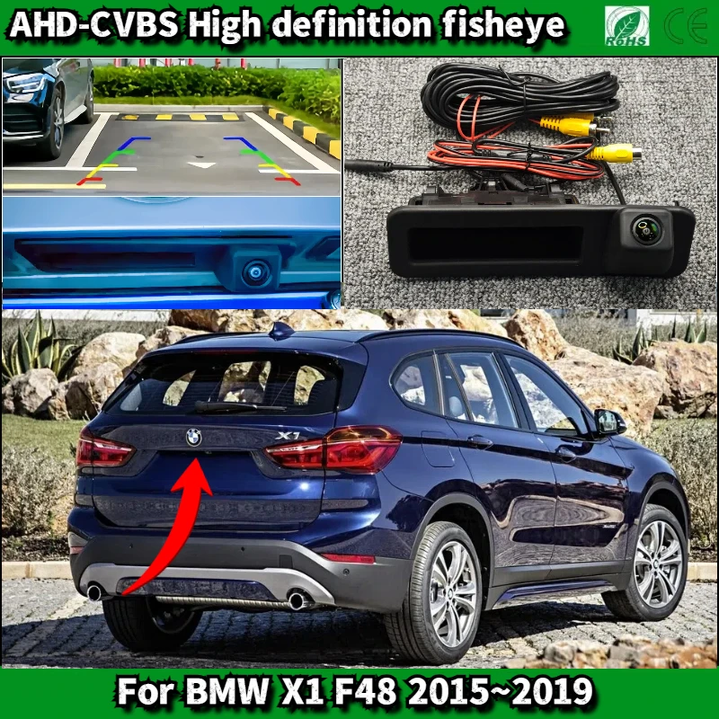 Trunk Handle Reverse Camera For BMW X1 F48 2015~2019 CCD/ Night Vision Rear View  BackUp Parking Camera