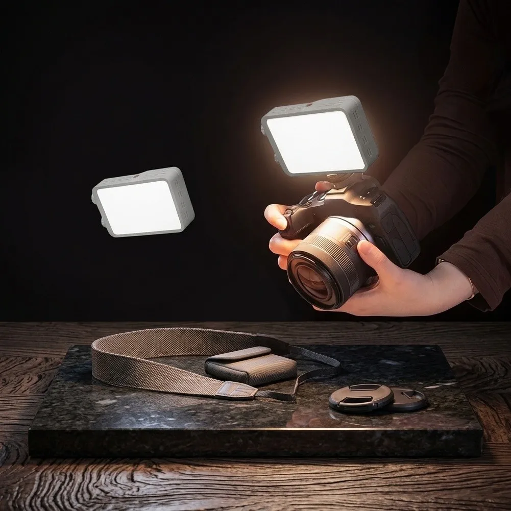 LED 40W Pocket Fill Light for Travel Content Creators with 1/4 Screw Mount Support and Efficient Thermal Dissipation Design