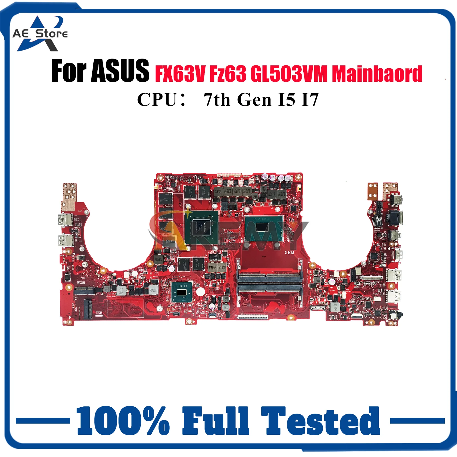 

Материнская плата для ноутбука GL503VS для ASUS ROG Strix GL503VM FX63V Fz63v GL503V, материнская плата для ноутбука с процессором I5 I7, 100% тестирование, ОК, быстрая доставка