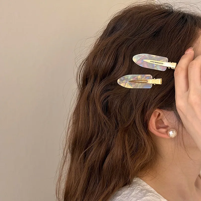 4pcs acetic acid seamless hairpin side bangs broken hair one word seamless hairpin makeup clip hair accessories headwear female