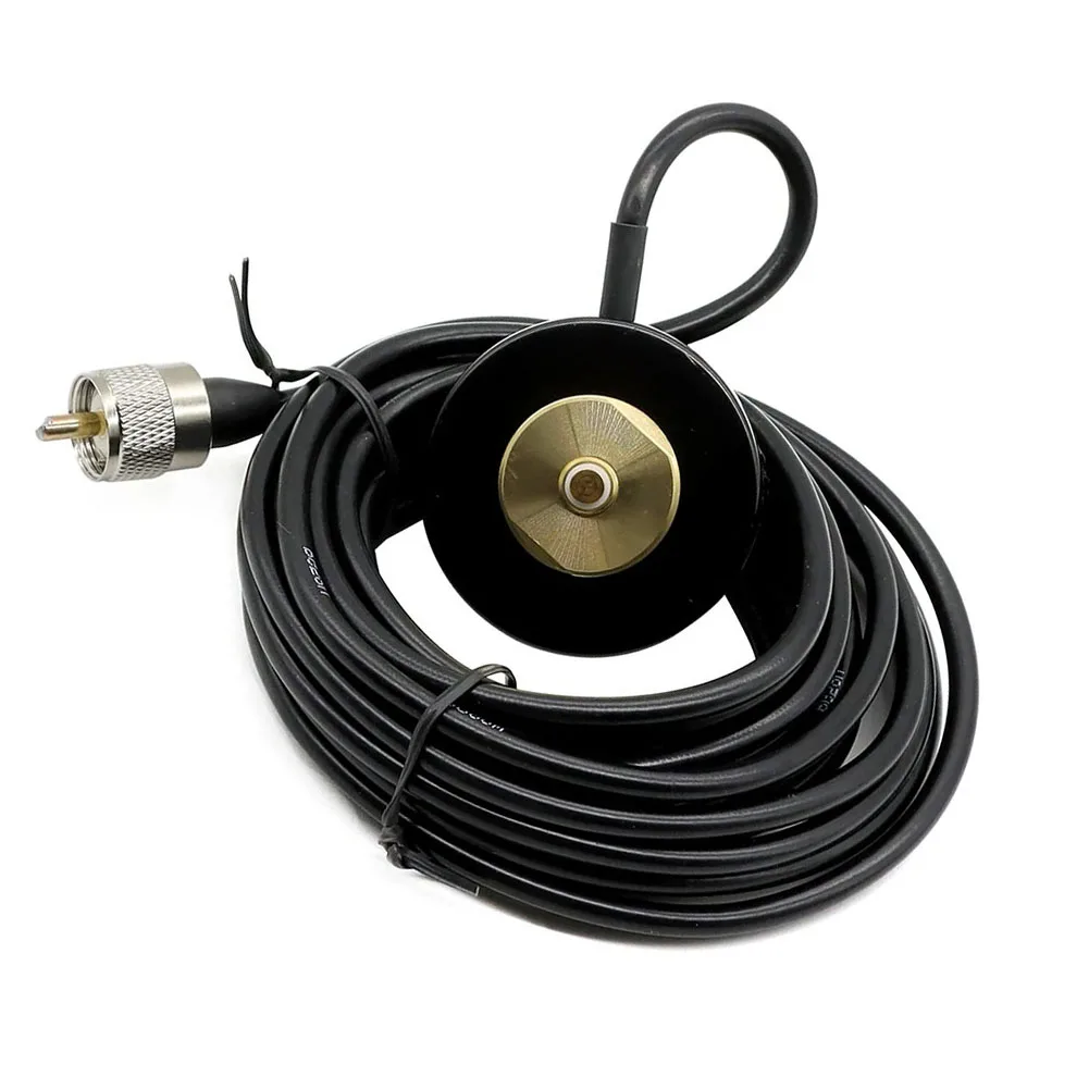 Imagem -02 - Nmo-mini Base Antena Magnética Base de Montagem Antena Plugue Magnético Acessórios Rg58 Prático Pl259 Cabo 5m 5m