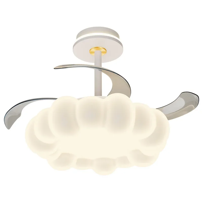 

Ceiling fan light dining room light cream wind, room bedroom fan light simple, modern bubble living room dining table chandelier