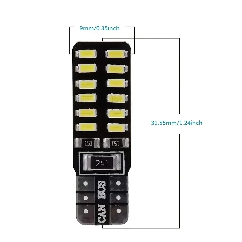 2/6/10pcs DC12V Car T10 LED 194 168 W5W 3014 SMD 24 LED Auto Clearance Light Parking lamps Side Light Bulb