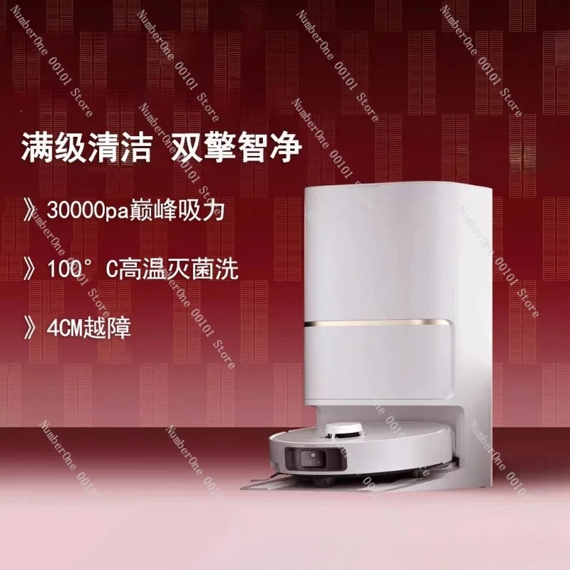 Robot vacuum cleaner with sweeping and mopping function, automatic cleaning station, obstacle crossing, smart home cleaning