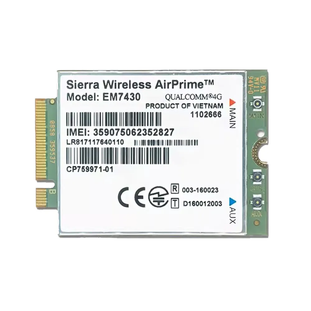 

Разблокированный модуль Sierra EM7430 LTE Cat6 M.2 GNSS-приемник FDD-LTE TDD-LTE 4G WWAN карта для ПК, ноутбука, маршрутизатора