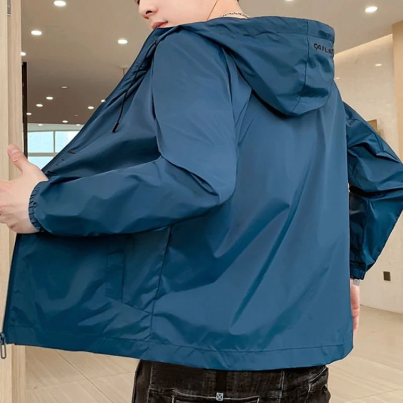 

Thin Sun Protective Jackets Men Windbreaker Coats Male Sunscreen Clothing Summer Camping Jacket Ultrathin Cycling Fishing Tops