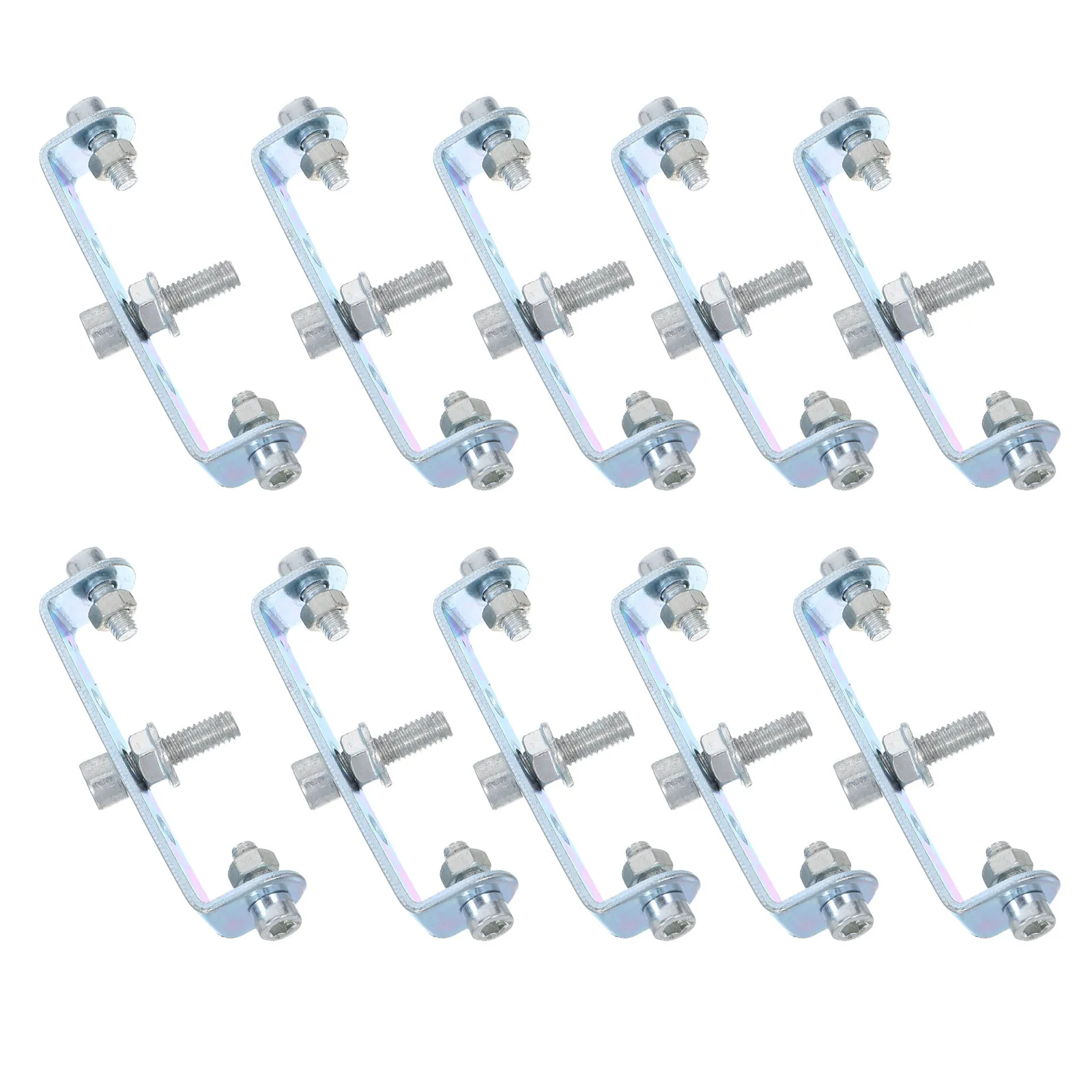 

10Sets Bicycle Rear Rack Adapter U Shaped Carbon Steel Connector Stable Mount Compatible Bike Carrier Cargo Rack Fastener
