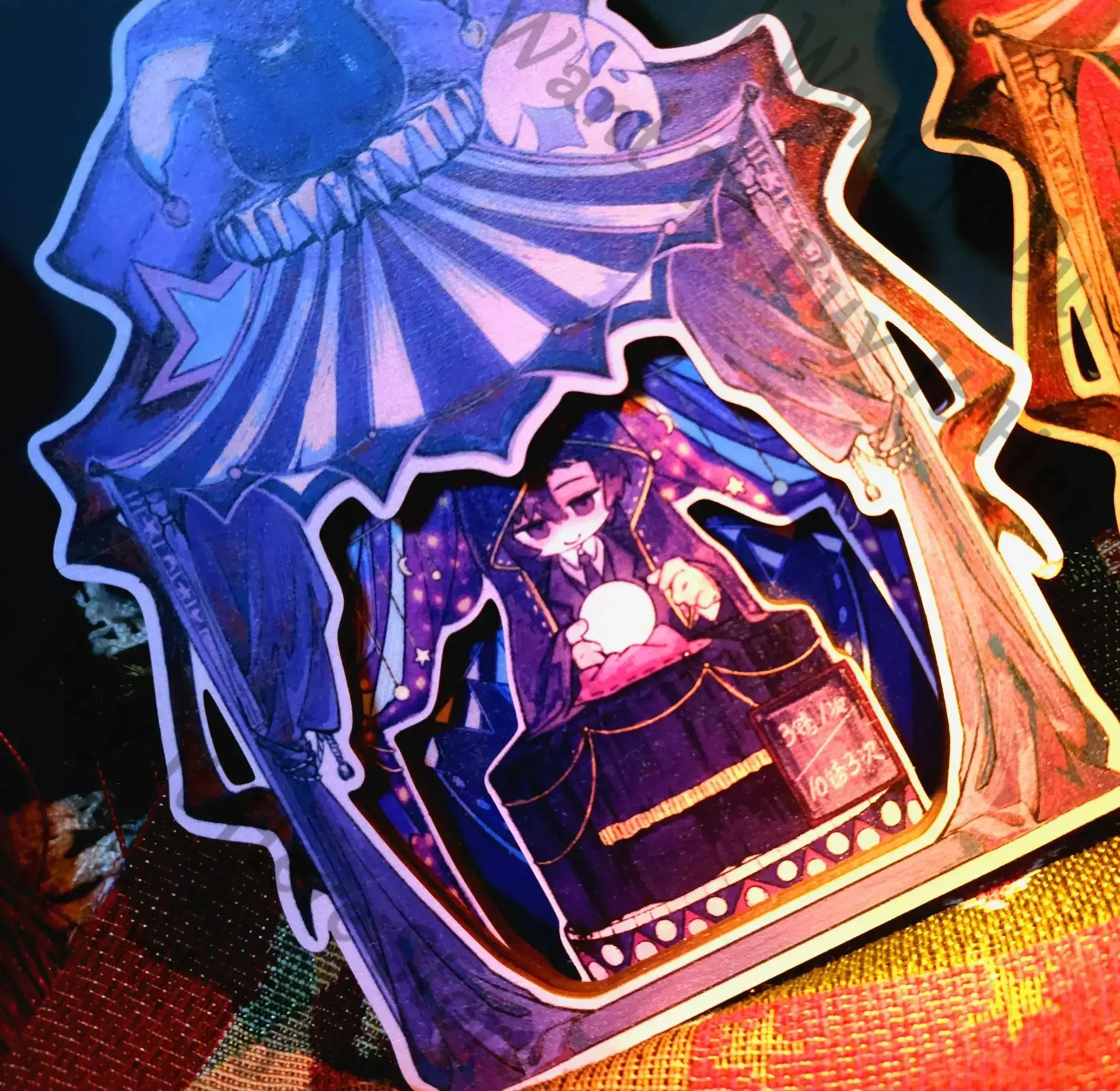 

Anime Lord of Mysteries Klein Moretti Cosplay Cartoon Fridge Magnet Decoration Refrigerator Magnets Coloured Paper Shikishi Gift