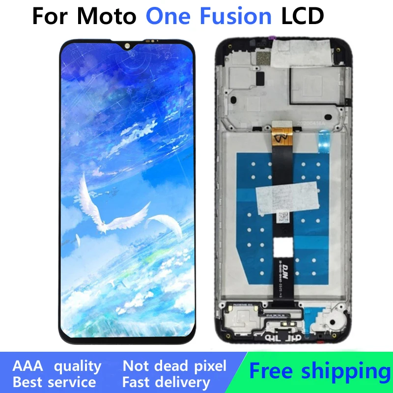 

Tested For MOTO ONE Fusion LCD Display Touch Screen Digitizer Assembly With Frame For MOTO One Fusion XT2073-2 LCD Repair Parts