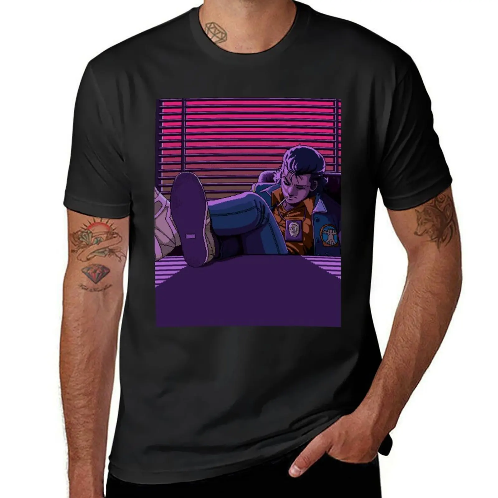 

Jonathan Ingram (Policenauts, PC-98) T-Shirt Short sleeve tee new edition cute clothes mens plain t shirts