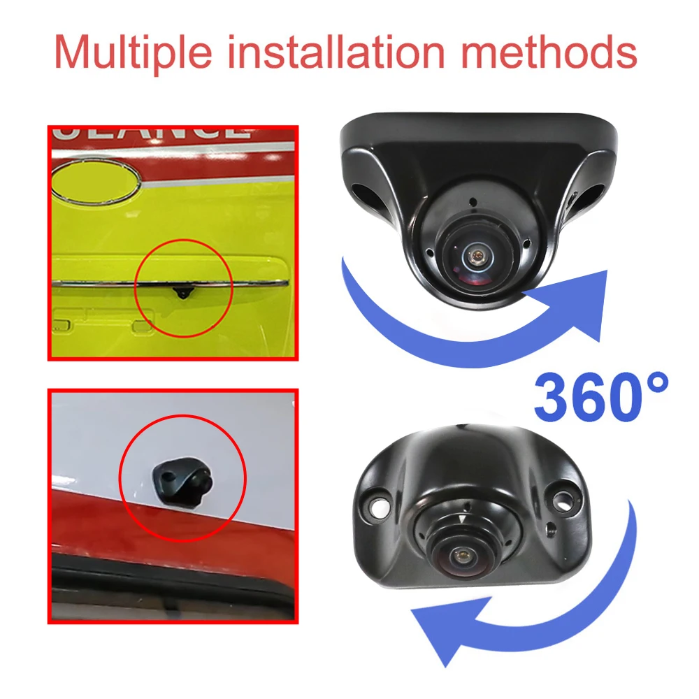 Carsanbo HD 130 Degree Car Rear View Backup Camera 720P/1080P WDR 360° Rotatable Lens Parking Reverse Camera RCA / 4PIN Optional