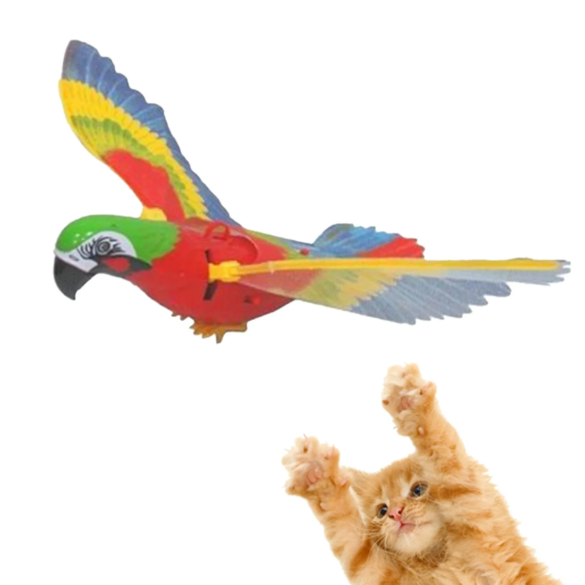 Elektrische hängende Adler Katzen spielzeug Plastiks imulation Vogel interaktives Katzen spielzeug wieder verwendbares batterie betriebenes Katzen kratz spielzeug für Haustier