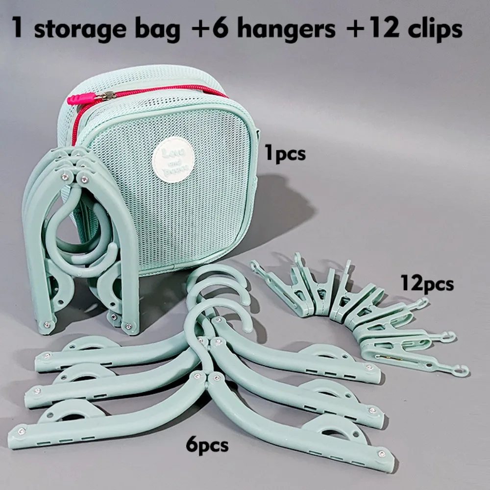 

with Storage Bag Foldable Hanger Save Space Anti Slip Travel Drying Rack Ultra Light Load-Bearing Strong Clothes Rack