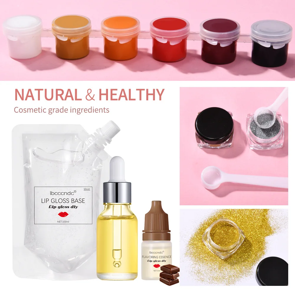 DIY Transparent Lip Gloss Set Moisturising&Nourishing Lip Gloss Set Lipgloss Base Private Label Lipstick Custom Logo