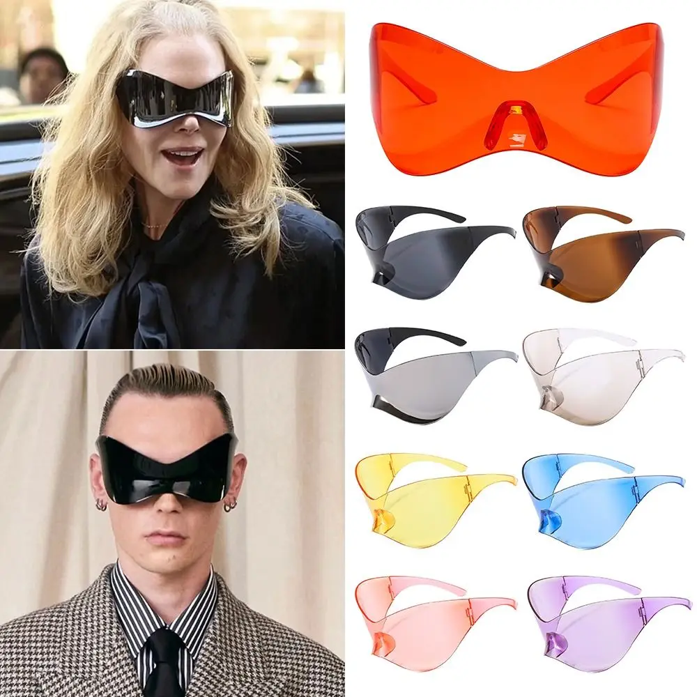 

Rimless Punk Sports Sun Glasses Goggle Wrap Around Shades for Men Women Futuristic Sunglasses Y2K Sunglasses